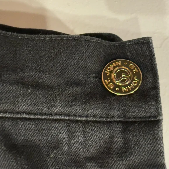 St. John Black Straight Leg Women's Jeans - Picture 4 of 6